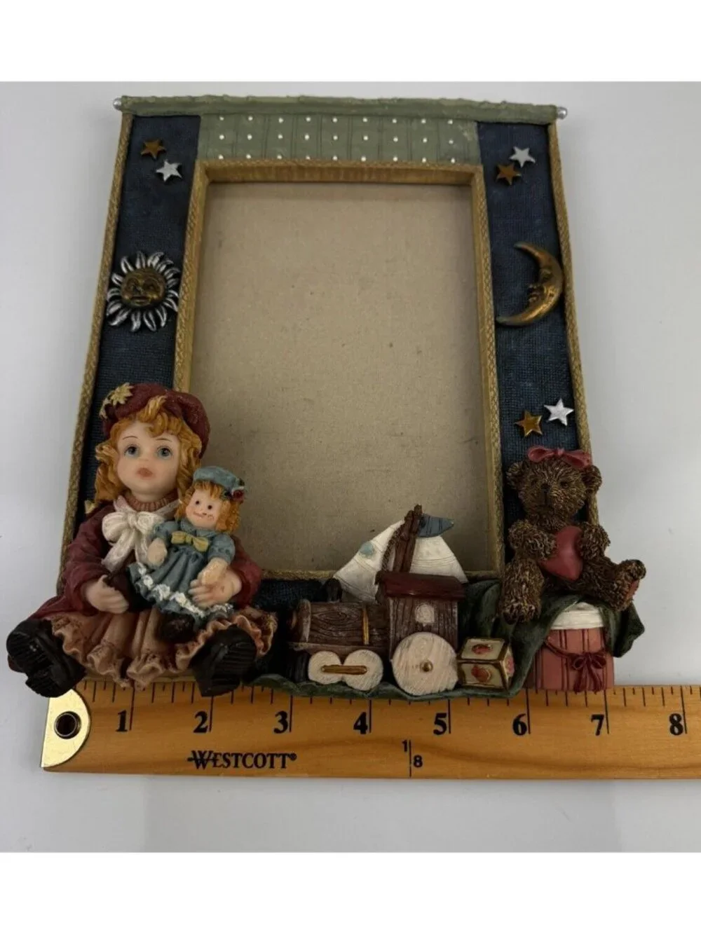 A. Richesco Corporation 3D Photo Frame Little Girl Doll Freestanding Holds 4 X 6